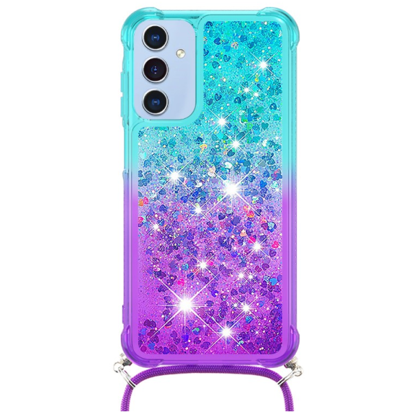 "Yibo" Shine Strap cietā silikona (TPU) vāciņš - violets/zils (Galaxy A15)