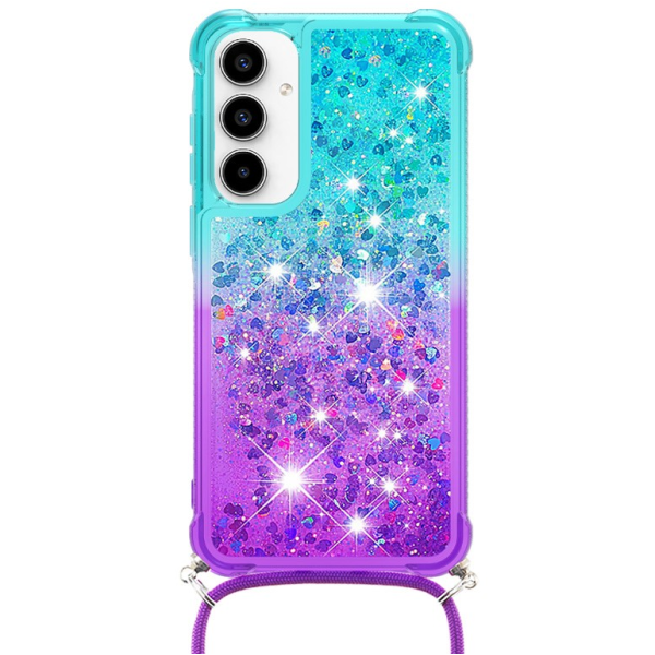 "Yibo" Shine Strap cietā silikona (TPU) vāciņš - violets/zils (Galaxy A35)