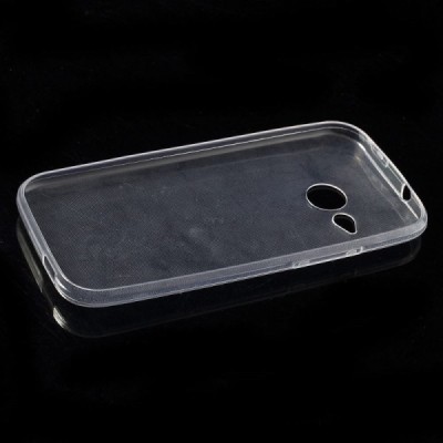 HTC One Mini 2 skaidrus (permatomas) kieto silikono TPU ploniausias pasaulyje dėklas / Priedai.lt