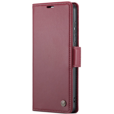 Samsung Galaxy S20+ CaseMe Retro solīds atvēramais ādas bordo maciņš - maks | Vacins.lv