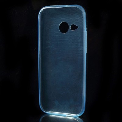 HTC One Mini 2 skaidrus (permatomas) kieto silikono TPU ploniausias pasaulyje mėlynas dėklas / Priedai.lt