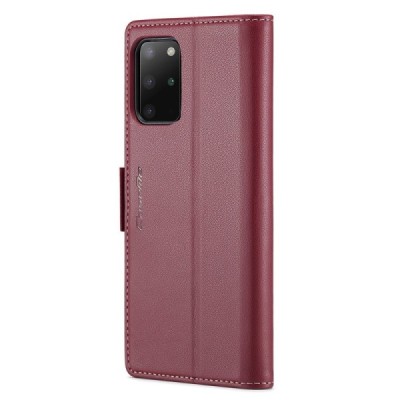 Samsung Galaxy S20+ CaseMe Retro solīds atvēramais ādas bordo maciņš - maks | Vacins.lv