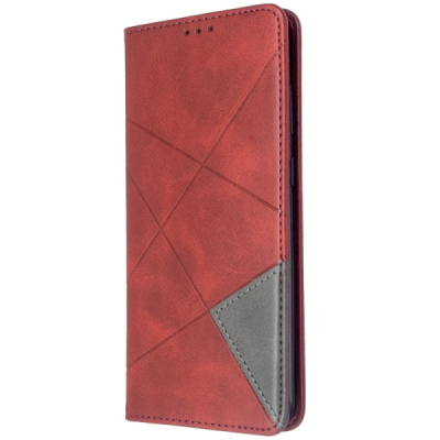 Samsung Galaxy S20+ "Binfen" Geometric atvēramais sarkans maciņš - maks | Vacins.lv