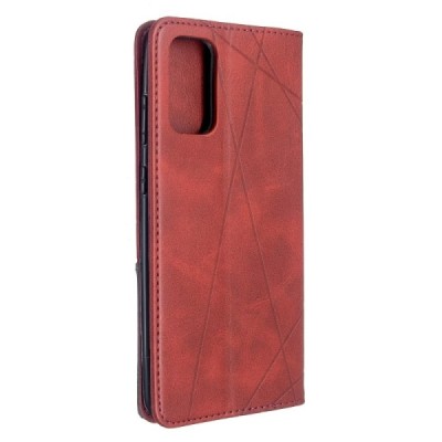 Samsung Galaxy S20+ "Binfen" Geometric atvēramais sarkans maciņš - maks | Vacins.lv