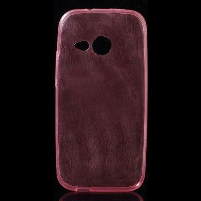 HTC One Mini 2 skaidrus (permatomas) kieto silikono TPU ploniausias pasaulyje rožinis dėklas / Priedai.lt