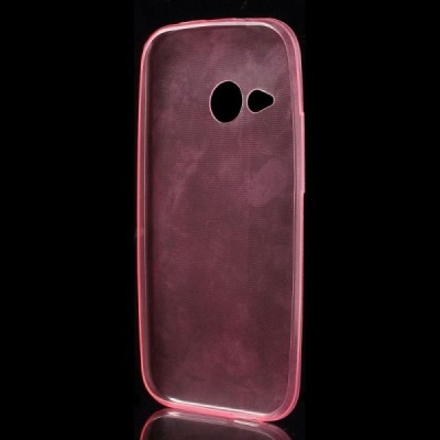 HTC One Mini 2 skaidrus (permatomas) kieto silikono TPU ploniausias pasaulyje rožinis dėklas / Priedai.lt