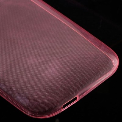 HTC One Mini 2 skaidrus (permatomas) kieto silikono TPU ploniausias pasaulyje rožinis dėklas / Priedai.lt