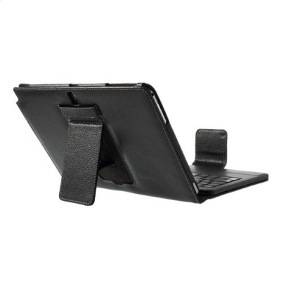 Samsung Galaxy Note 10.1 2014 P600 (P605) ādas atvēramais melns futrālis ar bluetooth tastatūra / Vacins.lv