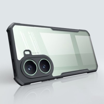 Xiaomi Poco X7 Pro 5G "XUNDD" dzidrs apmales melnā krāsā cieta silikona (TPU) akrils apvalks | Vacins.lv