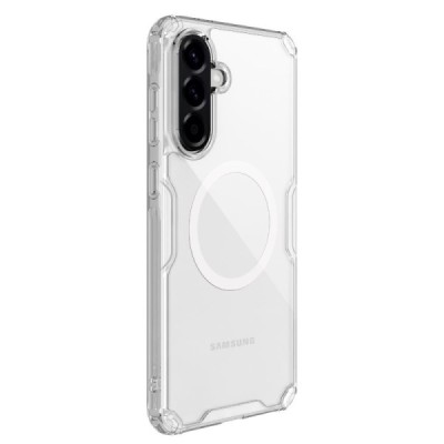 Samsung Galaxy A56 "Nillkin" Nature TPU Pro Magnetic MagSafe dzidrs, caurspīdīgs cieta silikona apvalks | vacins.lv