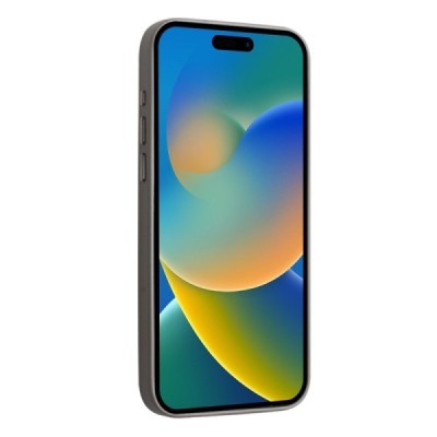 Apple iPhone 16 Pro Max "QIALINO" Slim MagSafe ādas pelēks vaciņš - apvalks | Vacins.lv