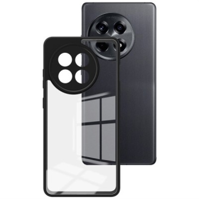 OnePlus 13R / Ace 5 "Imak" cieta silikona (TPU) dzidrs (apmāles melnā) apvalks | vacins.lv