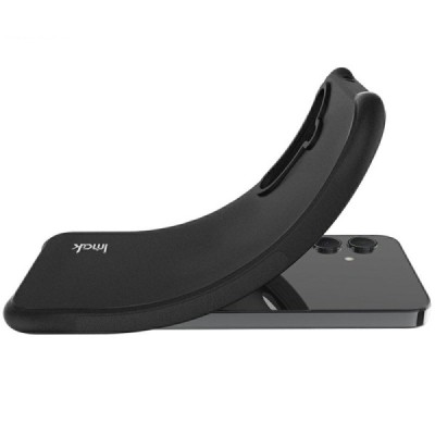 OnePlus 13 "Imak" pastiprinātas aizsardzības cieta silikona matēta (TPU) melns vāciņš | Vacins.lv