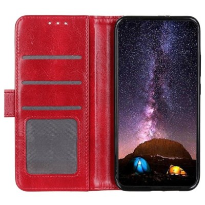 Samsung Galaxy S24+ / S25+ Binfen atvēramais sarkans maciņš - maks | Vacins.lv