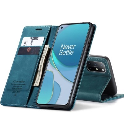 OnePlus 8T CaseMe Retro solīds atvēramais ādas zaļš maciņš - maks | Vacins.lv