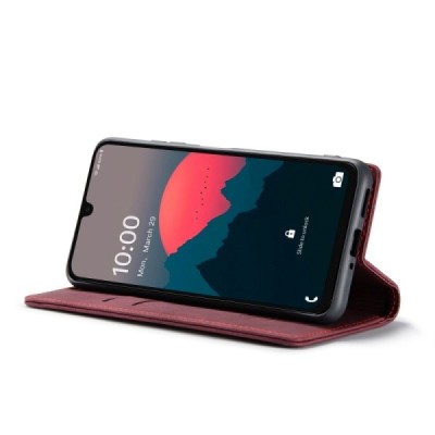 Samsung Galaxy A26 CaseMe Retro solīds atvēramais ādas bordo maciņš - maks | Vacins.lv