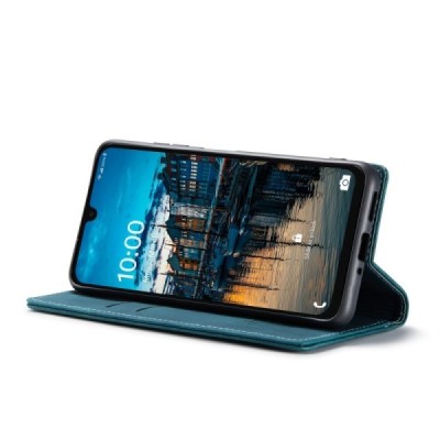 Samsung Galaxy A26 CaseMe Retro solīds atvēramais ādas zaļš maciņš - maks | Vacins.lv