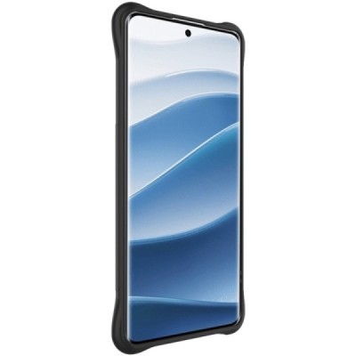 Xiaomi Redmi Note 14 Pro+ 5G "Imak" pastiprinātas aizsardzības cieta silikona matēta (TPU) melns vāciņš | Vacins.lv