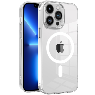 "Tubi" MagSafe Apple iPhone 15 Pro dzidrs, caurspīdīgs cieta silikona apvalks aizmugurējais vāciņš | vacins.lv