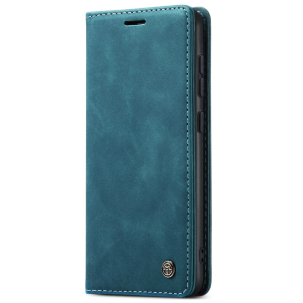 "CaseMe" Retro solīds atvēramais ādas maciņš - zaļš (Galaxy S24 / S25)