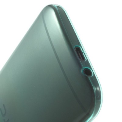 HTC One M8 dzidrs (caurspīdīgs) cieta silikona TPU pasaulē planākais gaiši zils futrālis / Vacins.lv