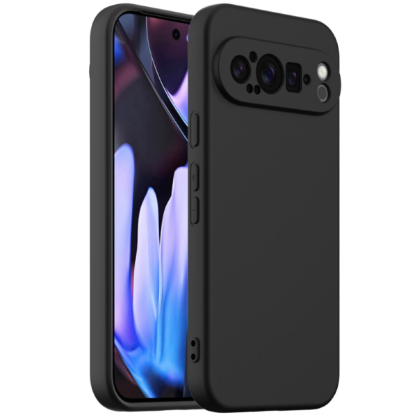 "Shell" MagSafe cieta silikona (TPU) apvalks - melns (Pixel 9 Pro)