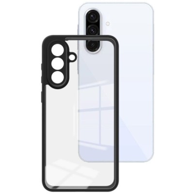 Samsung Galaxy A56 "Imak" cieta silikona (TPU) dzidrs (apmāles melnā) apvalks | vacins.lv