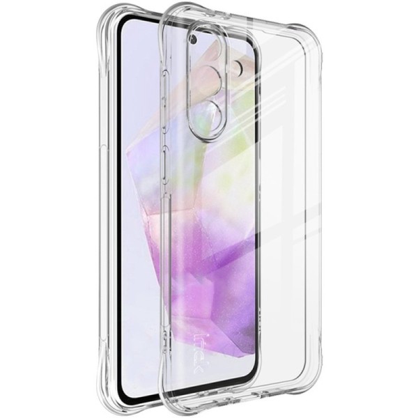 "Imak" pastiprinātas aizsardzības cieta silikona (TPU) airbag apvalks - dzidrs (Galaxy A56)