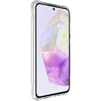 Samsung Galaxy A56 "Imak" pastiprinātas aizsardzības cieta silikona (TPU) airbag dzidrs (caurspīdīgs) vāciņš | Vacins.lv