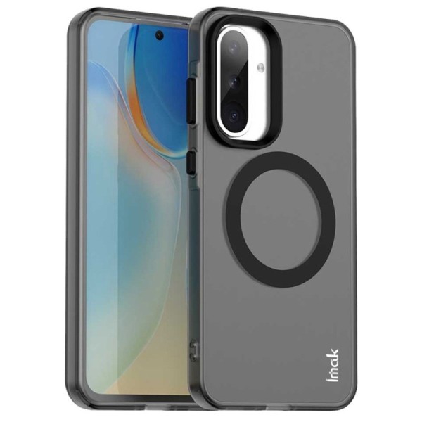 "IMAK" Candy MagSafe matēts cieta silikona (TPU) apvalks - melns (Galaxy A56 / A36)