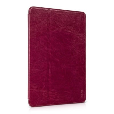 Prabangus „HOCO“ Retro Crystal serijos odinis atverčiamas raudonas (bordinis) Apple iPad Air 2 dėklas / Priedai.lt