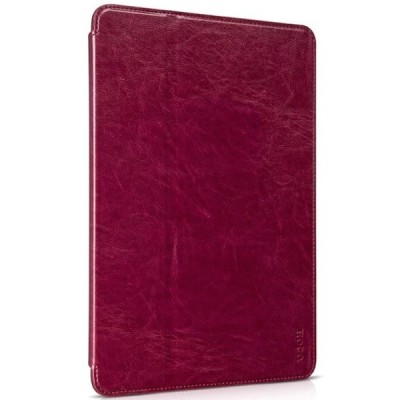 Prabangus „HOCO“ Retro Crystal serijos odinis atverčiamas raudonas (bordinis) Apple iPad Air 2 dėklas / Priedai.lt