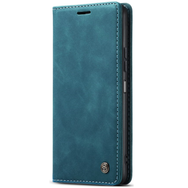 "CaseMe" Retro solīds atvēramais ādas maciņš - zaļš (Redmi 13 / Poco M6 4G / Redmi Note 13R 5G)