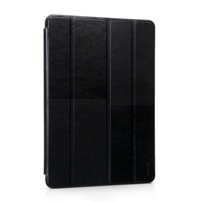 Prabangus „HOCO“ Crystal Fashion serijos odinis atverčiamas juodas Apple iPad Air 2 dėklas / Priedai.lt
