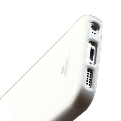 „Mercury“ Color kieto silikono (TPU) baltas Apple iPhone 5C dėklas (dėkliukas) / Priedai.lt