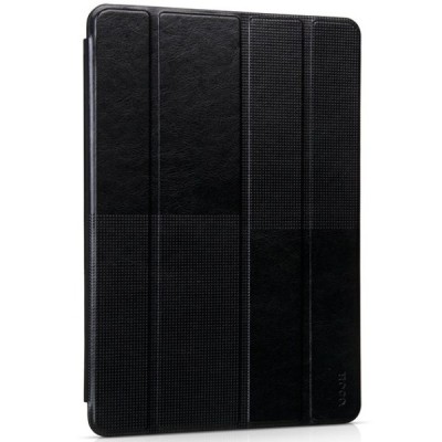 Prabangus „HOCO“ Crystal Fashion serijos odinis atverčiamas juodas Apple iPad Air 2 dėklas / Priedai.lt