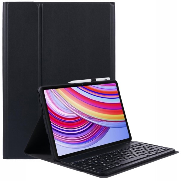 "Bosina" Atvēramais futrālis ar tastatūra - melns (Redmi Pad Pro / Poco Pad)