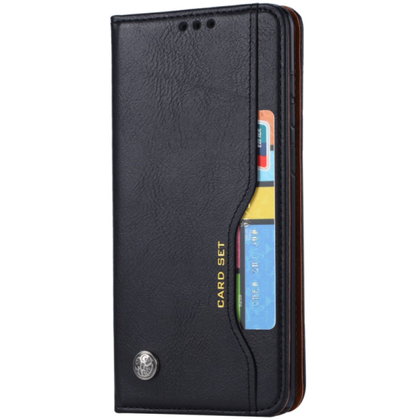 „Boyu“ Solid atvēramais maciņš - melns (Galaxy A9 2018)