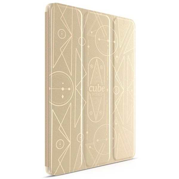 „HOCO“ Crystal Cube atvēramais futrālis - zelta (iPad Air 2)