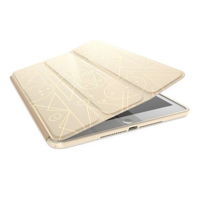 Greznais „HOCO“ Crystal Cube sērijas (cieta silikona - TPU) atvērams zelta Apple iPad Air 2 futrālis / Vacins.lv