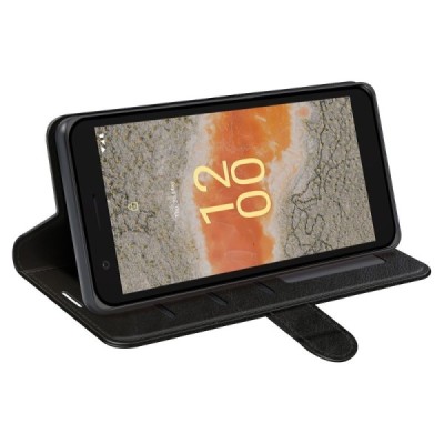 Nokia C02 Binfen atvēramais melns maciņš - maks | Vacins.lv