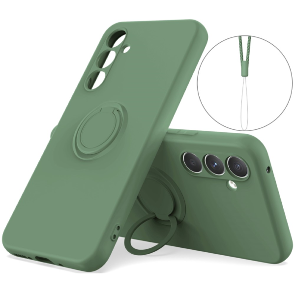 „Ring“ Kickstand (TPU) apvalks - zaļš (Galaxy A55)