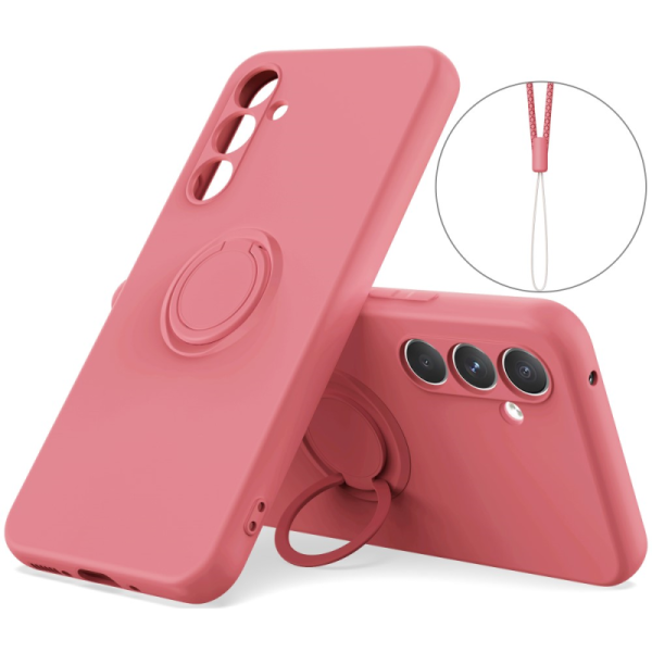 „Ring“ Kickstand (TPU) apvalks - sarkans (Galaxy A35)