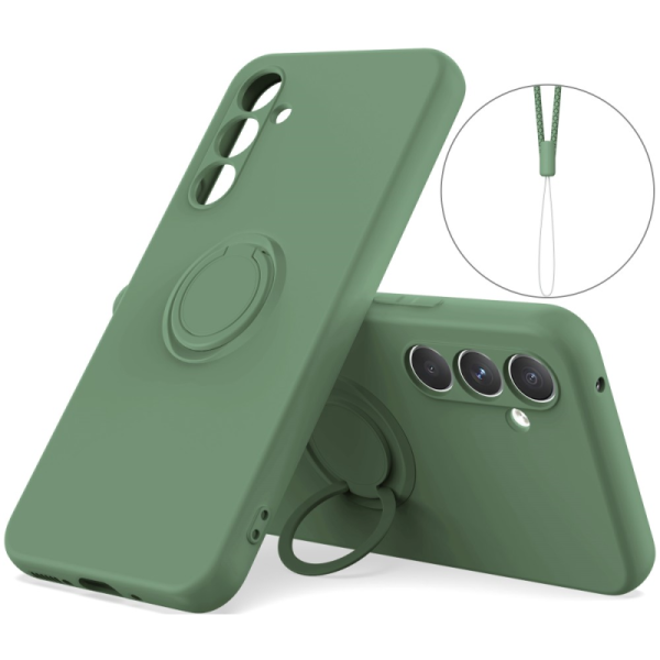 „Ring“ Kickstand (TPU) apvalks - zaļš (Galaxy A35)