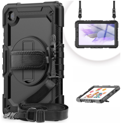 Samsung Galaxy Tab A7 Lite 8.7 sustiprintos apsaugos (360°) juodas dėklas - nugarėlė | Priedai.lt