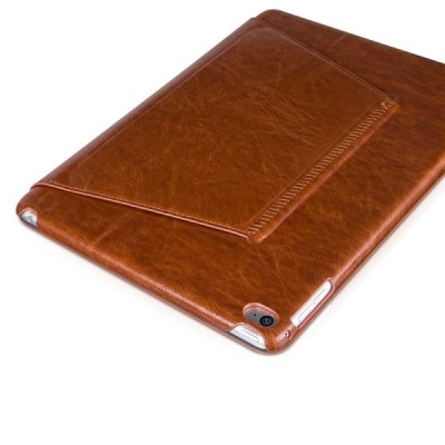 Greznais „HOCO“ Retro sērijas ādas atvērams brūns Apple iPad Air 2 futrālis / Vacins.lv