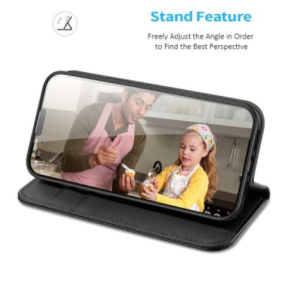 „Dux Ducis“ Hivo atvērams maciņš - melns (iPhone 17e / 16e)