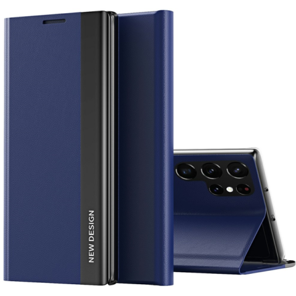 "Baoshi" Side Line atvērams maciņš - zils (Galaxy S25 Ultra)