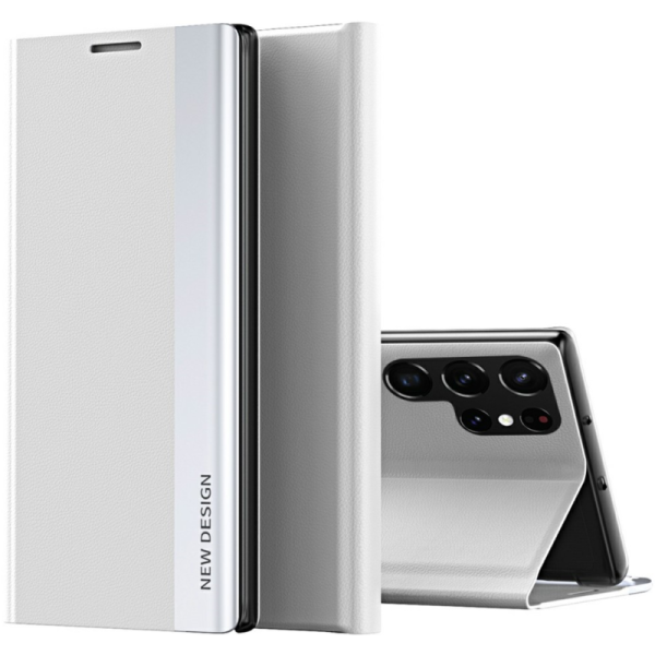 "Baoshi" Side Line atvērams maciņš - pelēks (Galaxy S25 Ultra)