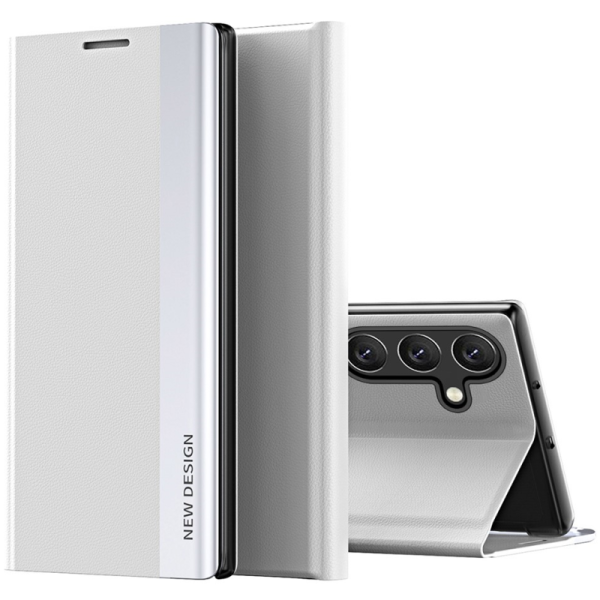 "Baoshi" Side Line atvērams maciņš - pelēks (Galaxy A16)